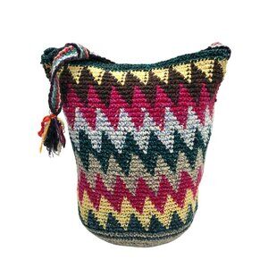 Unbranded Multi-Color Crochet Shoulder Bag